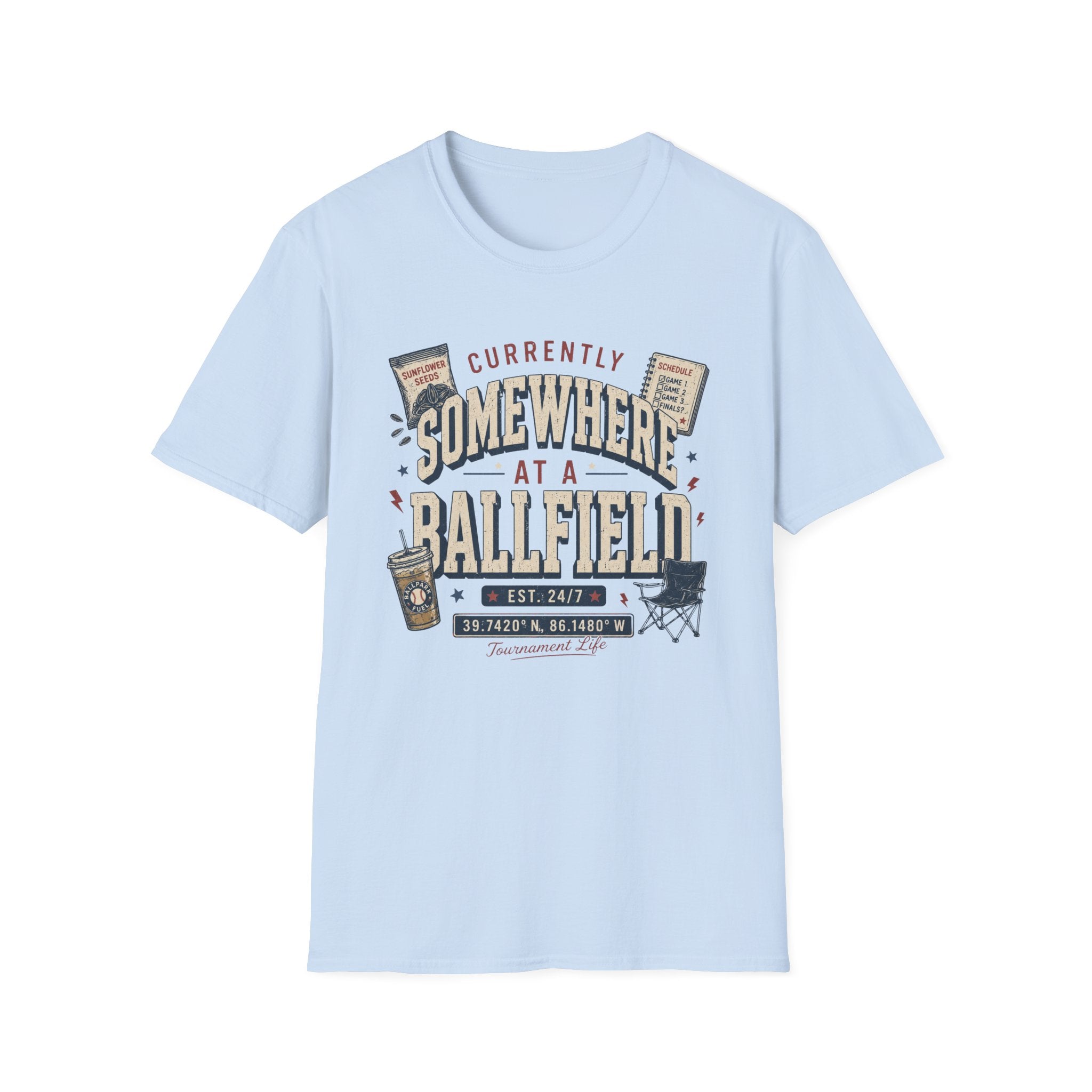 Somewhere at a ballpark shirt