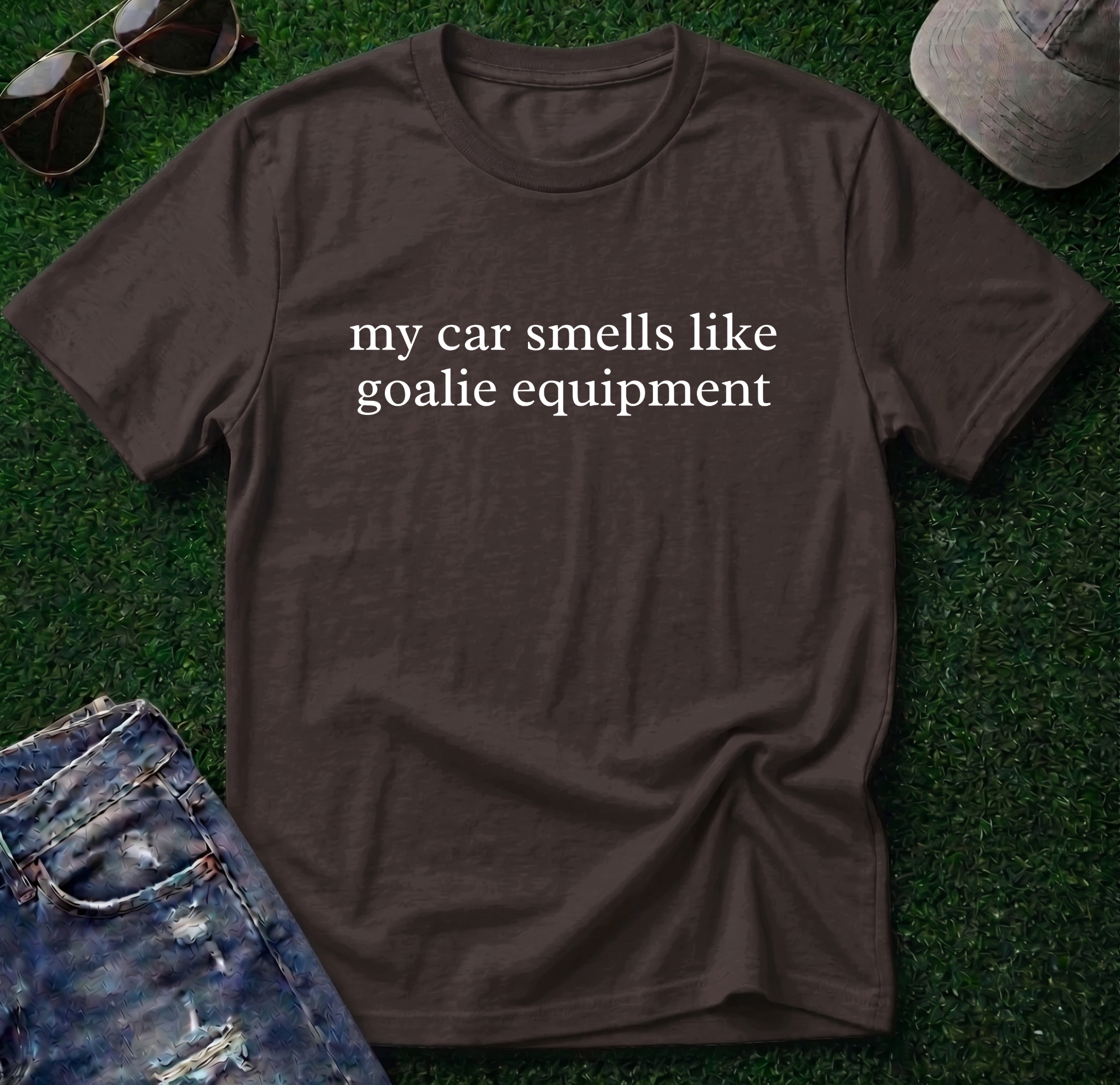 Car Smells Like Goalie Equipment Shirt
