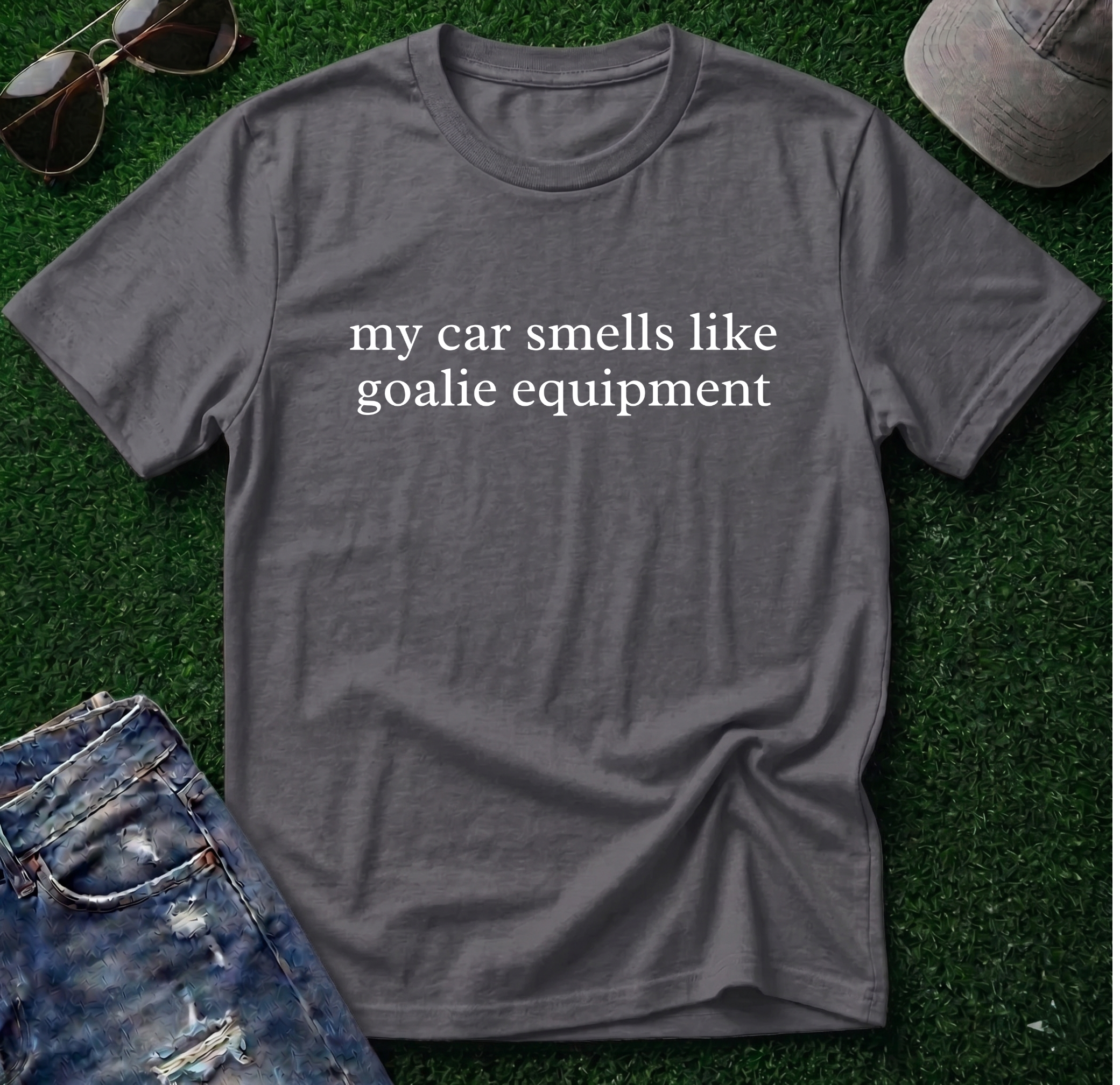 Car Smells Like Goalie Equipment Shirt