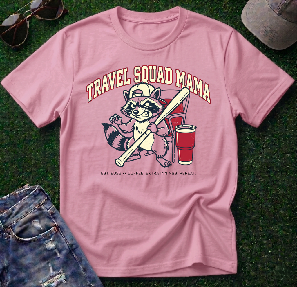 Travel Squad Mama Raccoon Shirt