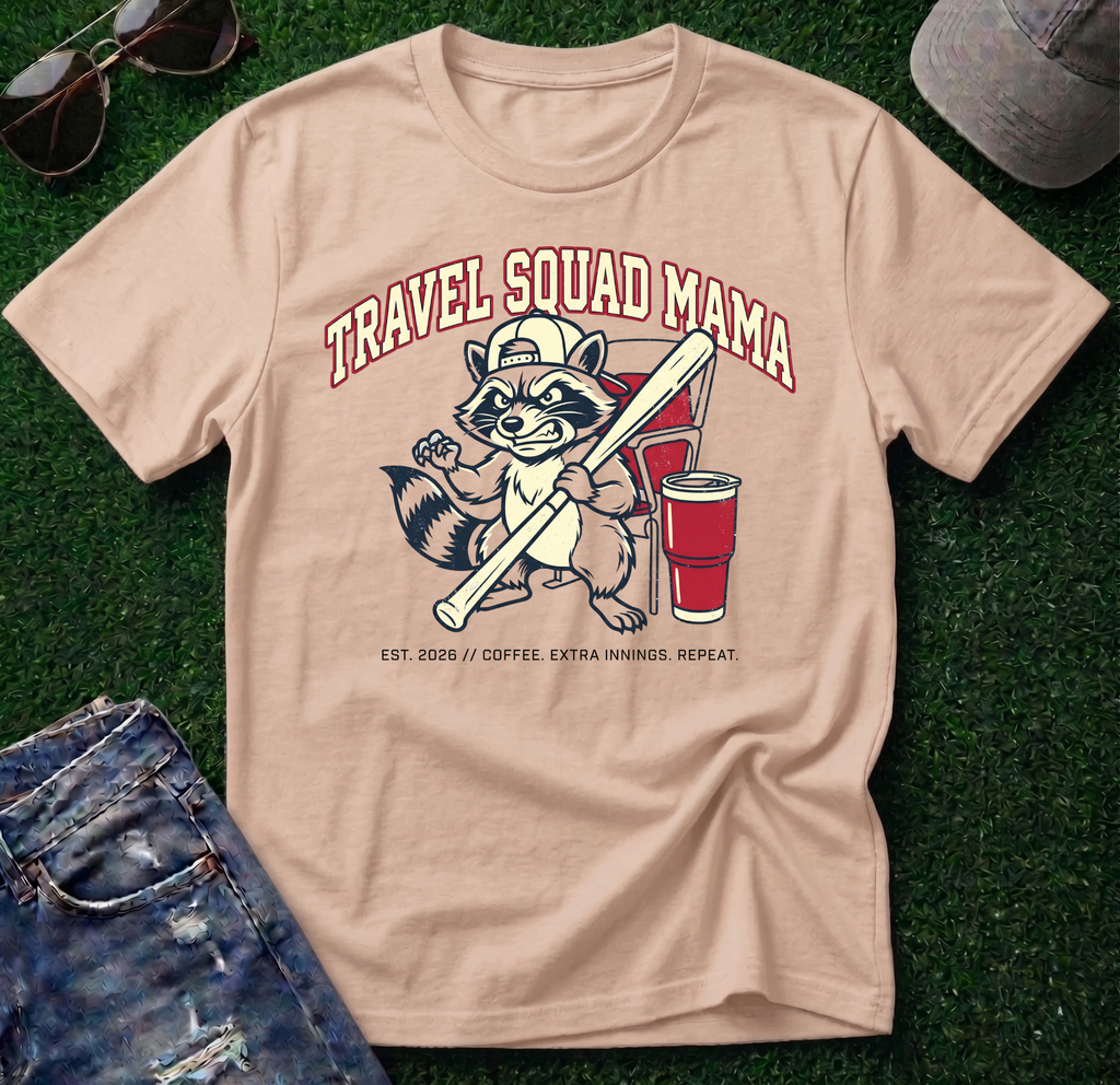 Travel Squad Mama Raccoon Shirt