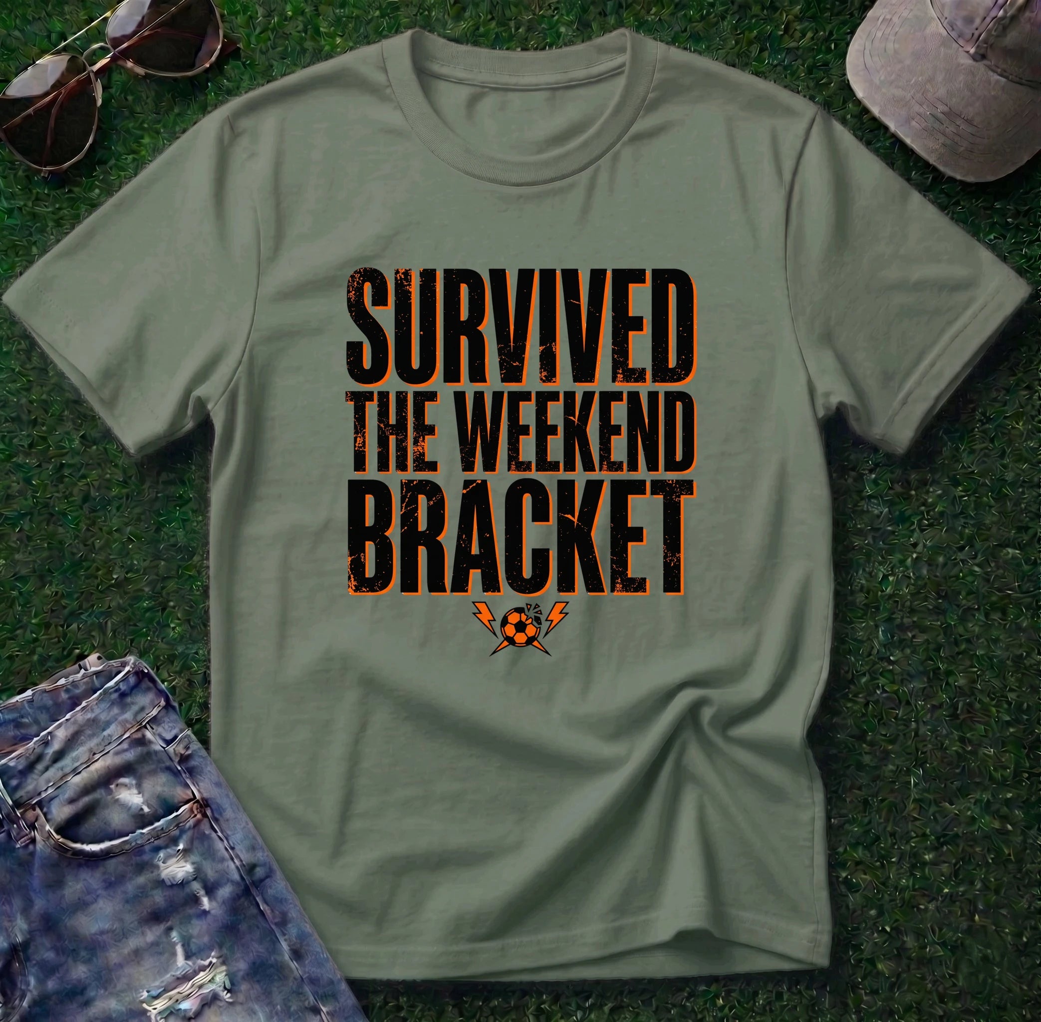 Survived the Weekend Bracket Soccer Shirt