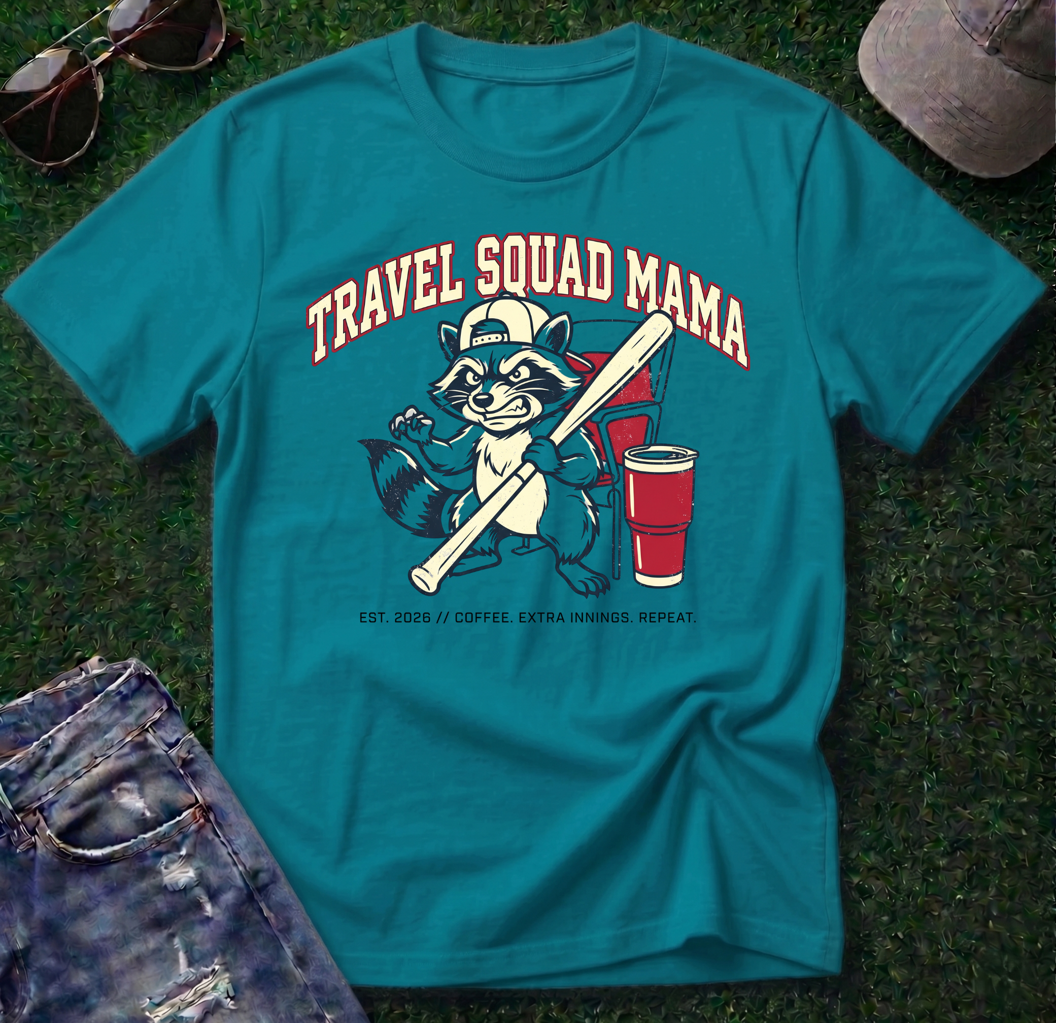 Travel Squad Mama Raccoon Shirt