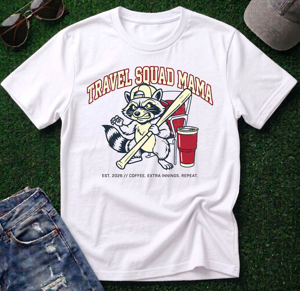 Travel Squad Mama Raccoon Shirt